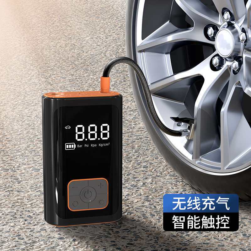 车载充气泵数显打气泵汽车用电动打气测胎压自行车充气宝充电式