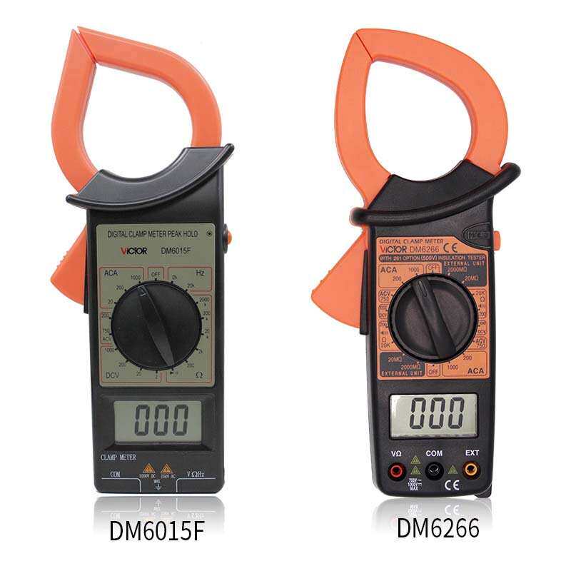 胜利DM6266数字钳形表DM6015F 电流表 钳形万用表1000A大电流钳表