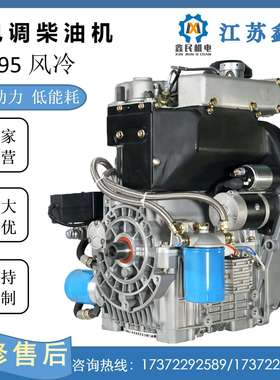 双缸直列风冷四冲程295FD柴油机21KW电调柴油机发电机设备农业