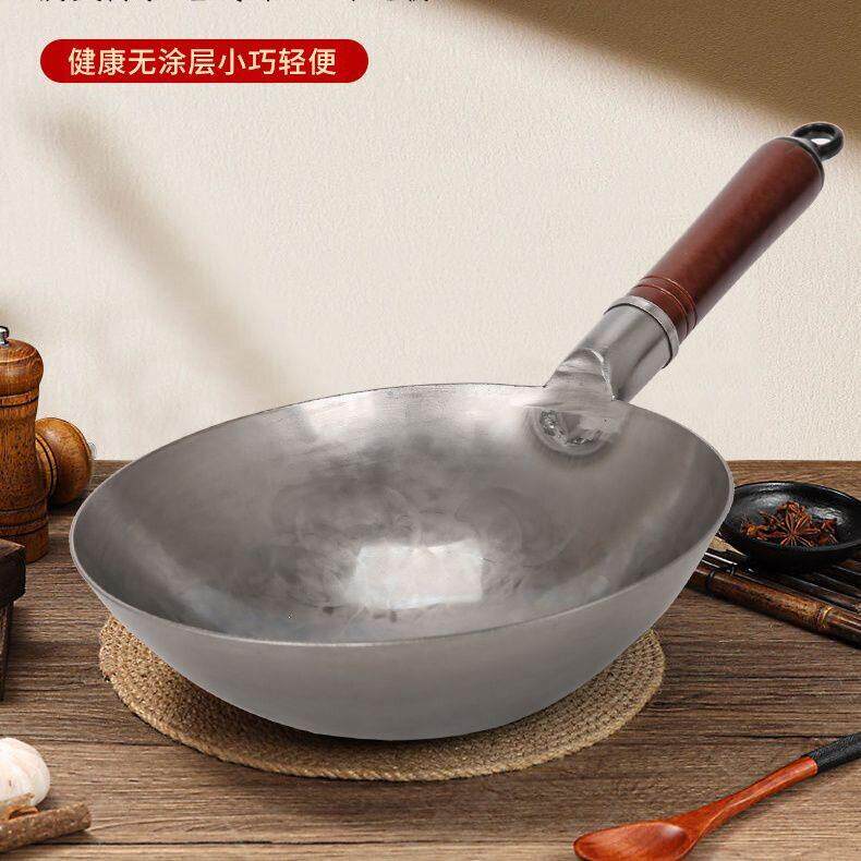 涂层学无做饭迷你小铁锅小铁锅手工圆底辅食锅一人学生锅一锅