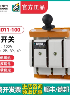 天正 HD11-100/38 48B100A三相开启式刀开关三线四线闸刀隔离开关