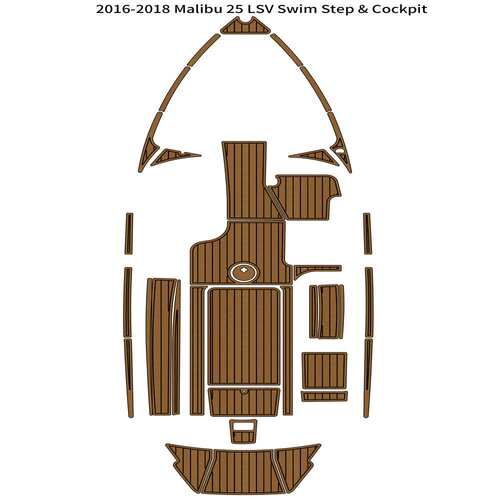 2016-2018 Malibu 25 LSV 游艇船舶EVA柚木地板 亚马逊eBay热销