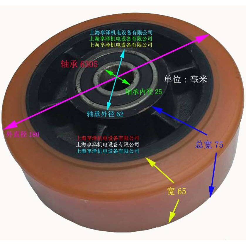 永恒力ESE120前轮承重轮子 液压拉车载重轮叉腿轮 附胶轮胎