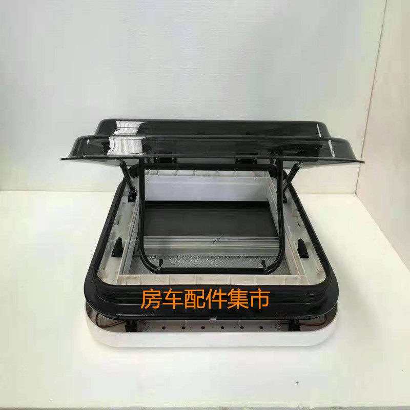 房车天窗改装配件换气窗推窗12V带灯通风大视野手动遮阳防蚊