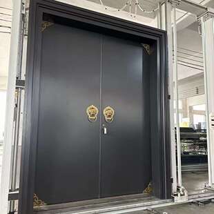 6MM铝板现代简约新中式入户门豪宅大门庭院入户铸铝装甲门安全门