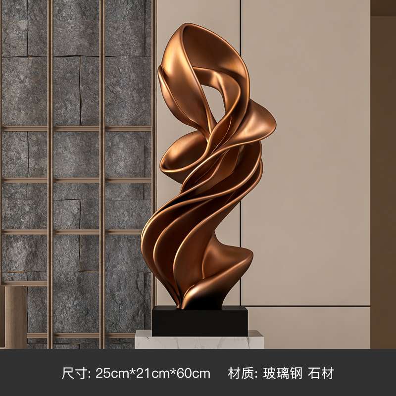现代抽象雕塑摆件工艺品别墅楼梯酒店大堂走廊过道落地艺术装饰品
