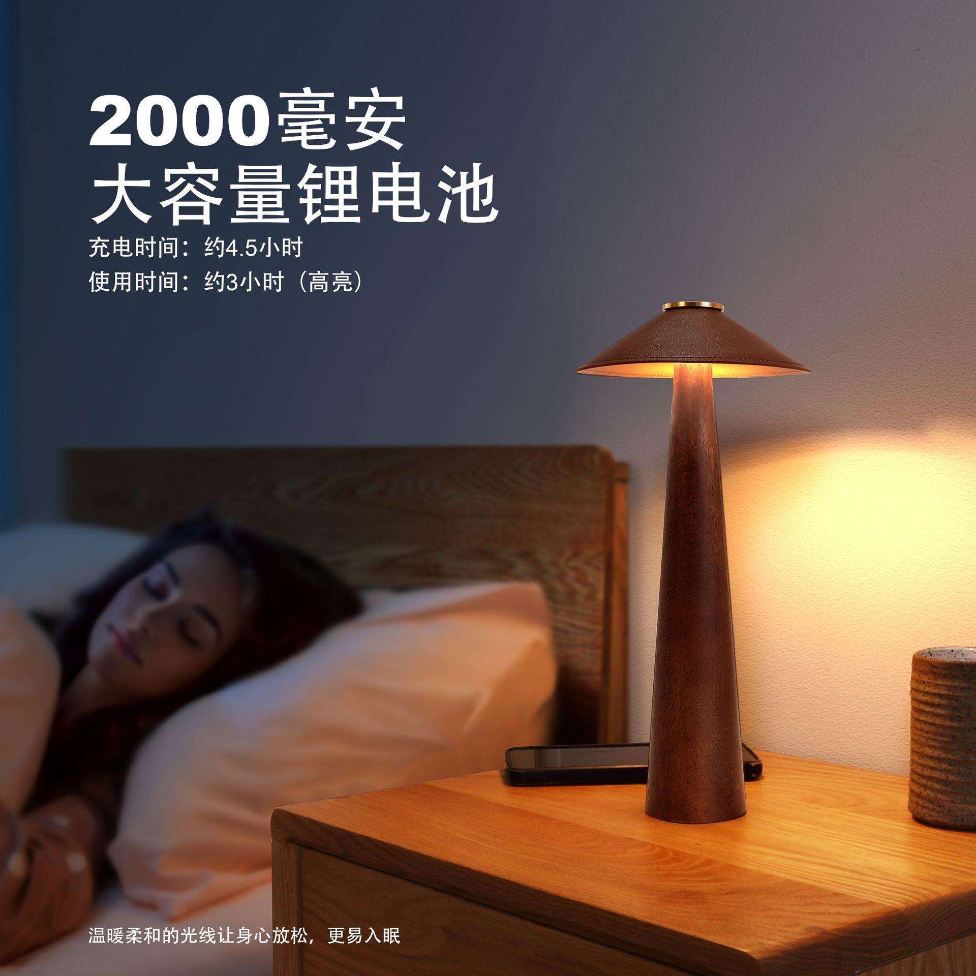 复古实木台灯创意立式极简艺术落地灯简约客厅卧室书房装饰床头灯