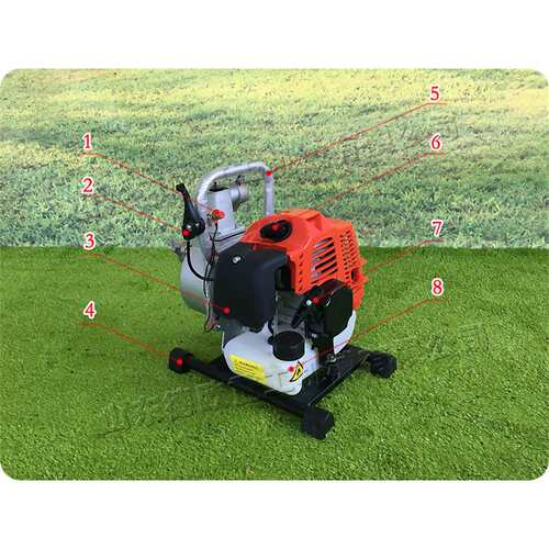 二冲程汽油自吸水泵 小巧灵便农作物浇水机 Gasoline water pump