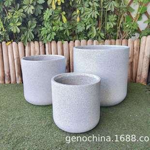 新中式园林花盆种花修身养性花园装饰摆件绿植盆栽花盆套装三件套