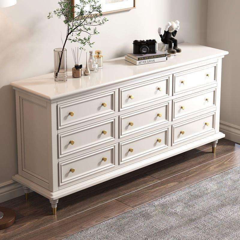 现代客厅置物储物柜斗橱靠墙实木斗柜美式床尾抽屉柜卧室收纳柜