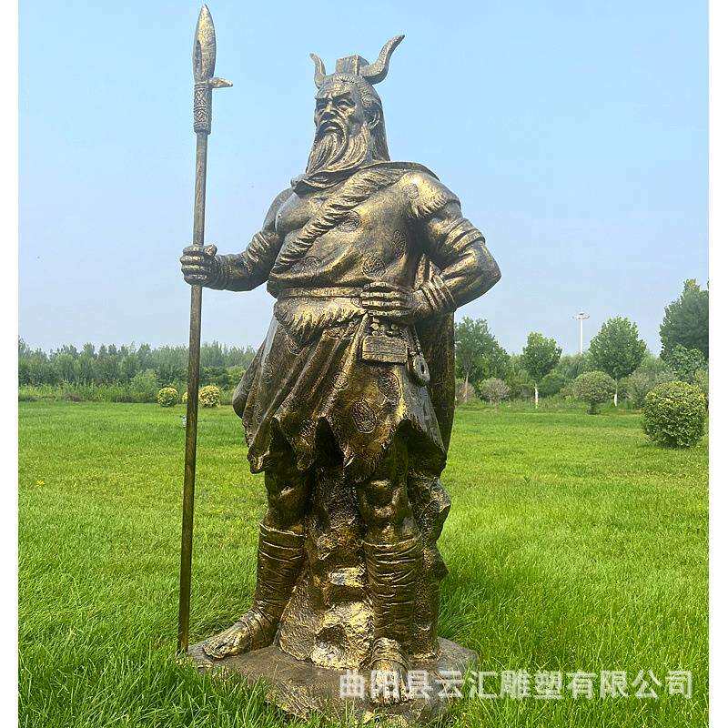 厂家纯铜盘古雕塑户外景观广场伏羲祖师三皇大帝大型铸铜人摆件