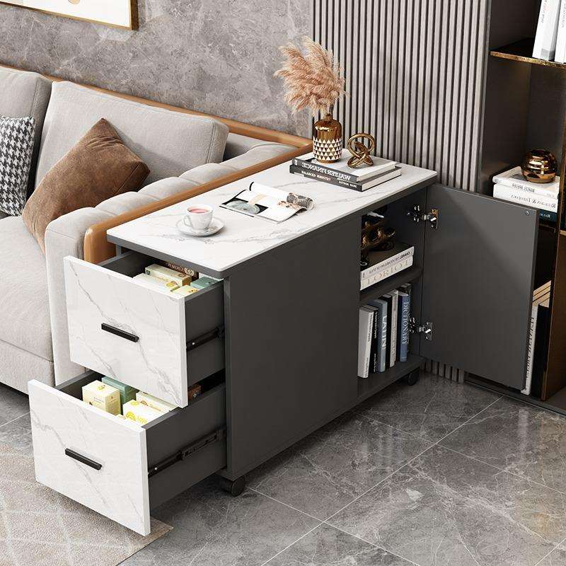 r^沙发边柜侧边柜轻奢岩板移动边几茶桌茶台客厅家用简约现代小茶