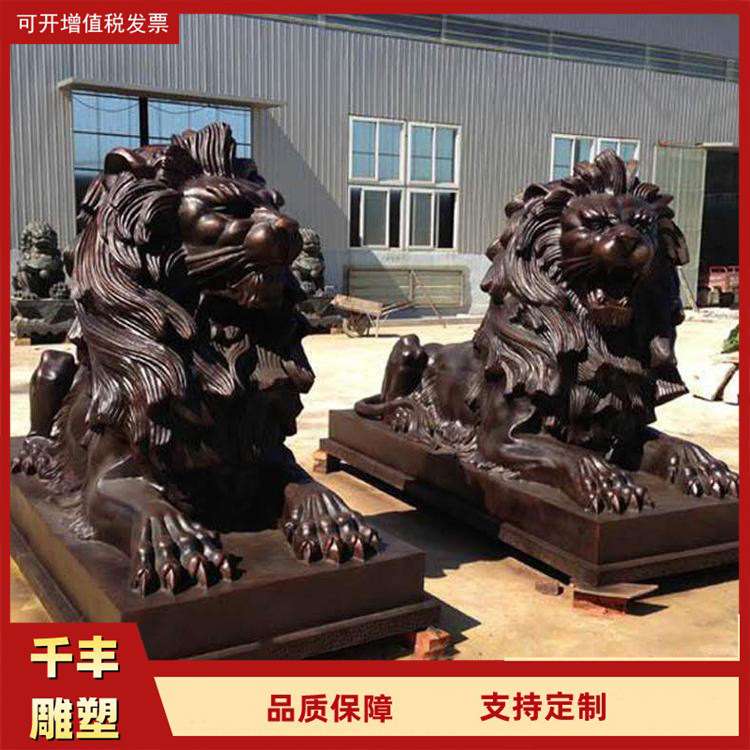 千丰铸铜狮子厂制作大型青铜狮子雕塑2米3米4米故宫铜狮子摆件