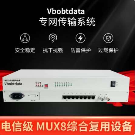 VbobTdata电信级PCM综合复用设备+4路电话+1个E1接口 E1转4路电话