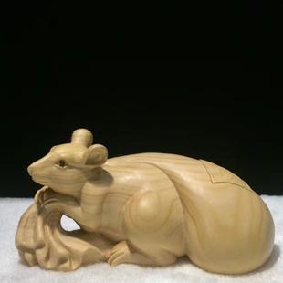 小叶黄杨木代代鼠钱木雕雕刻摆件家居客厅装饰工艺品送礼佳品供应