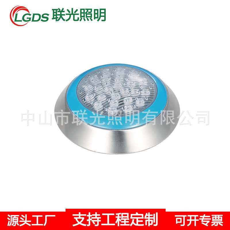 厂家直销LED喷泉灯七彩变色水池灯环形不锈钢壁水底灯水底涌泉灯