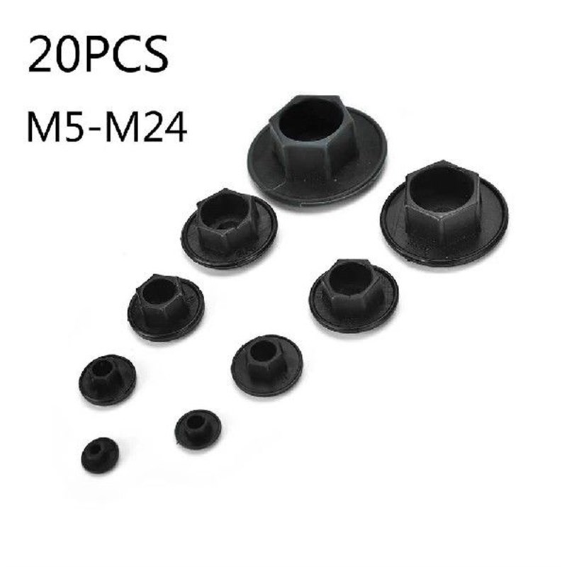 20PCS/lot Black Hex Socket Allen Bolt Screw Nut Hexagon