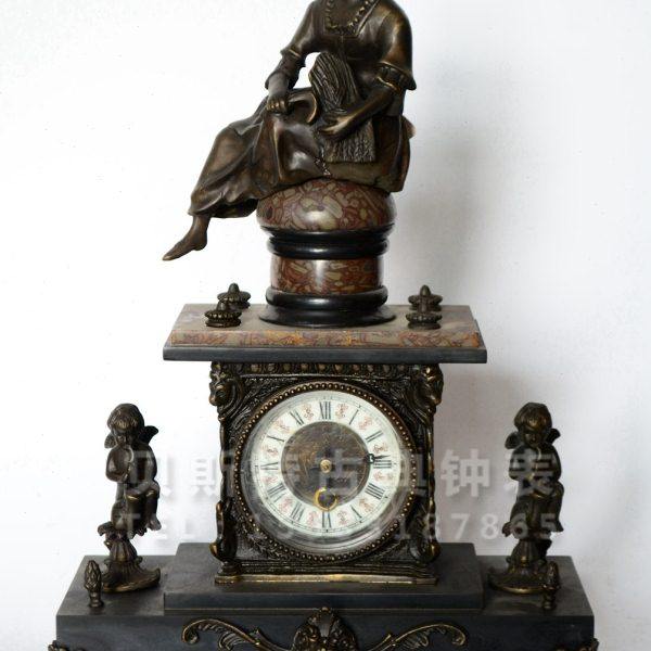 老式上弦理石铜铸座钟|机械静音钟表|仿古西洋家居装饰客厅挂钟,家居饰品,座钟,淘宝优惠券,粉丝福利购,淘宝优惠卷