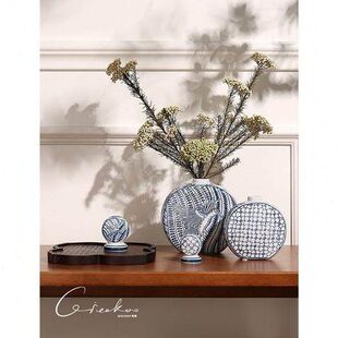 阔“契鸟”香薰福新中式家居花瓶玄关送陶瓷小花瓶客厅摆件青花瓷