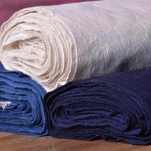 卖织老土布手组合手工布料全棉-布布热素色老粗布老上海小格子