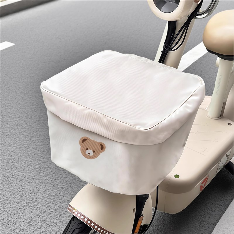 电动车篮防c水罩电动车篮子车筐前置物兜防雨防尘罩车框筐子防水