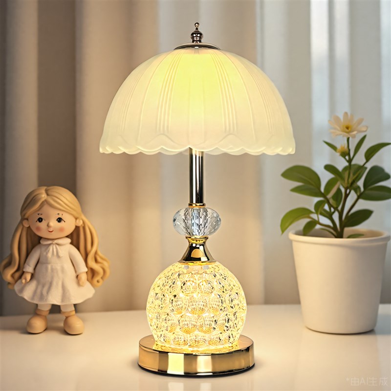 2025新款高端k卧室台灯床头灯简约现代装饰台灯轻奢高级感浪漫温