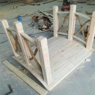 防腐木桥幼儿园景观木桥户外庭院装饰景观演讲台小拱桥制作