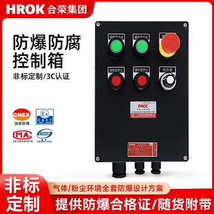 防爆防腐控制箱远程机旁控制操作箱铝合金急停启停开关防水按钮盒