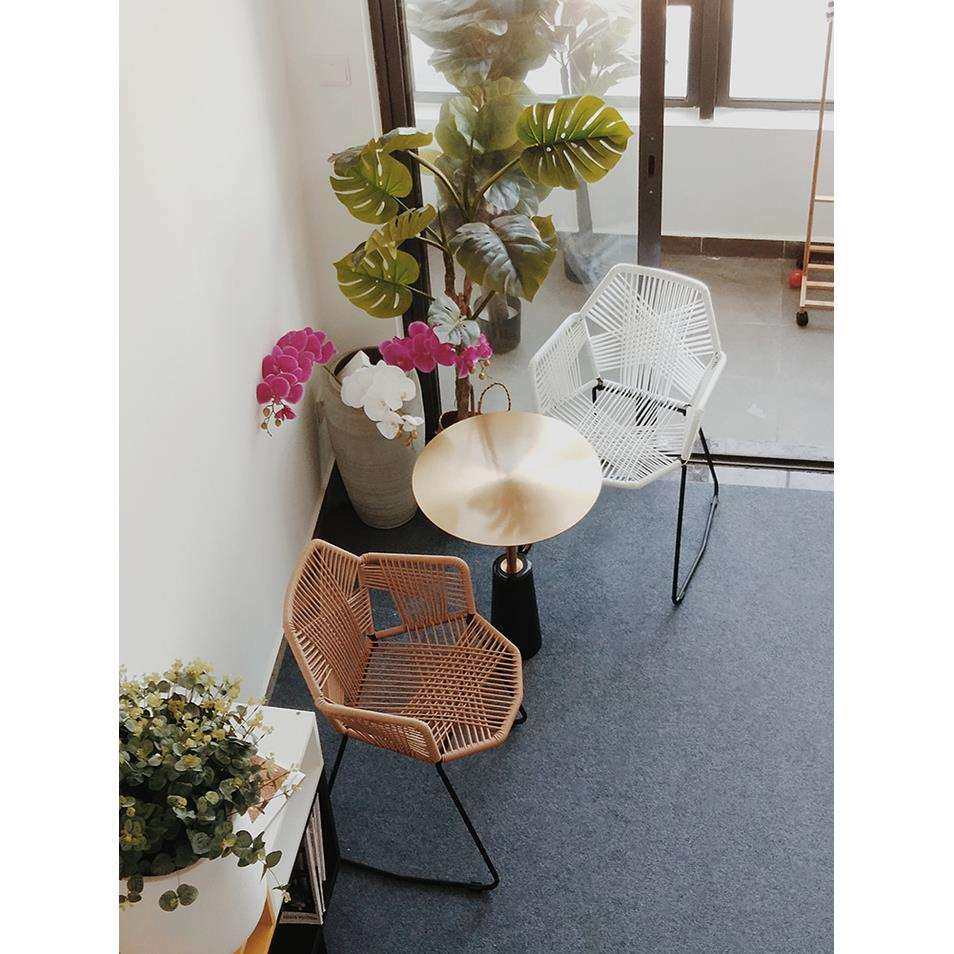 编织单人椅子北欧现代简约家用阳台户外庭院桌椅藤椅金属靠背餐椅,鲜花速递/花卉仿真/绿植园艺,割草机/草坪机,淘宝优惠券,粉丝福利购,淘宝优惠卷