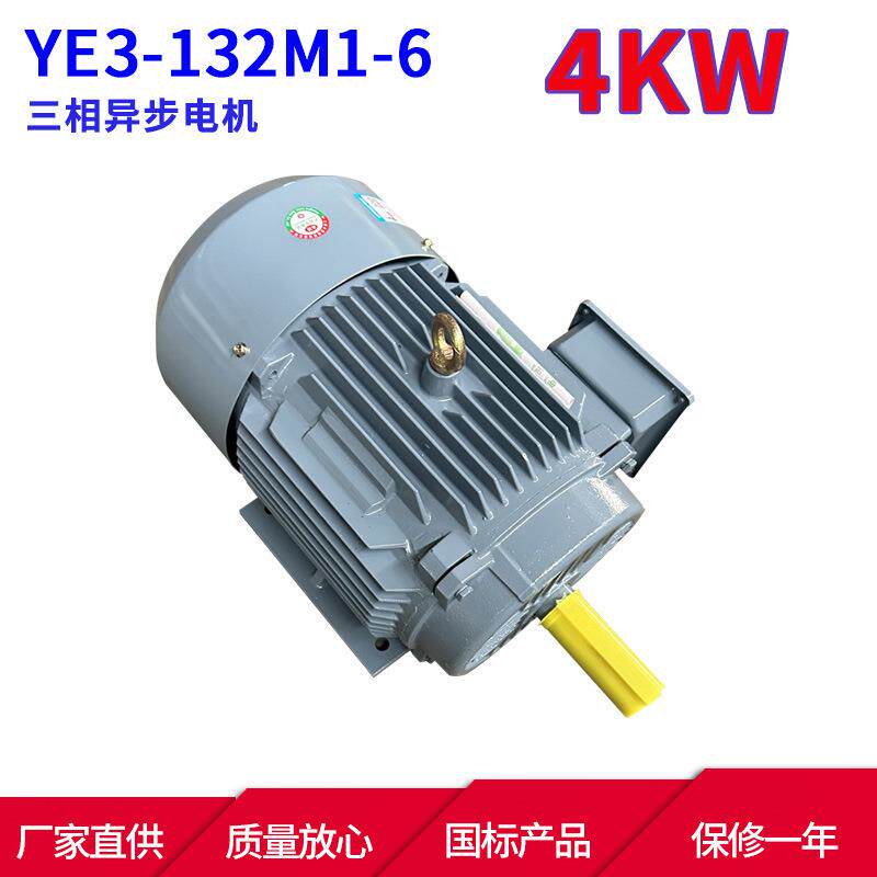 YE3系列三相异步电动机YE3-132M1-6 4KW 6极三相异步电机马达本速