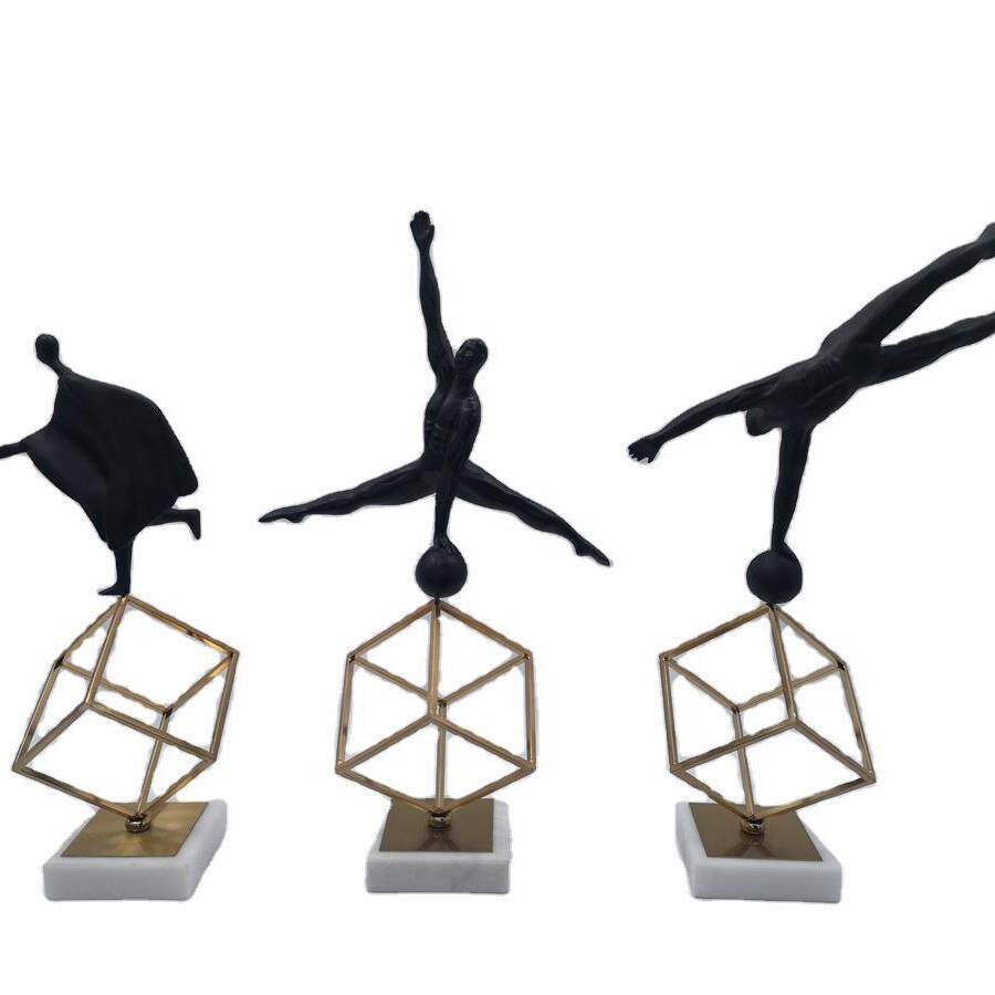 欧式运动人物摆件客厅电视柜装饰样板房软装摆设吧台桌面艺术家居