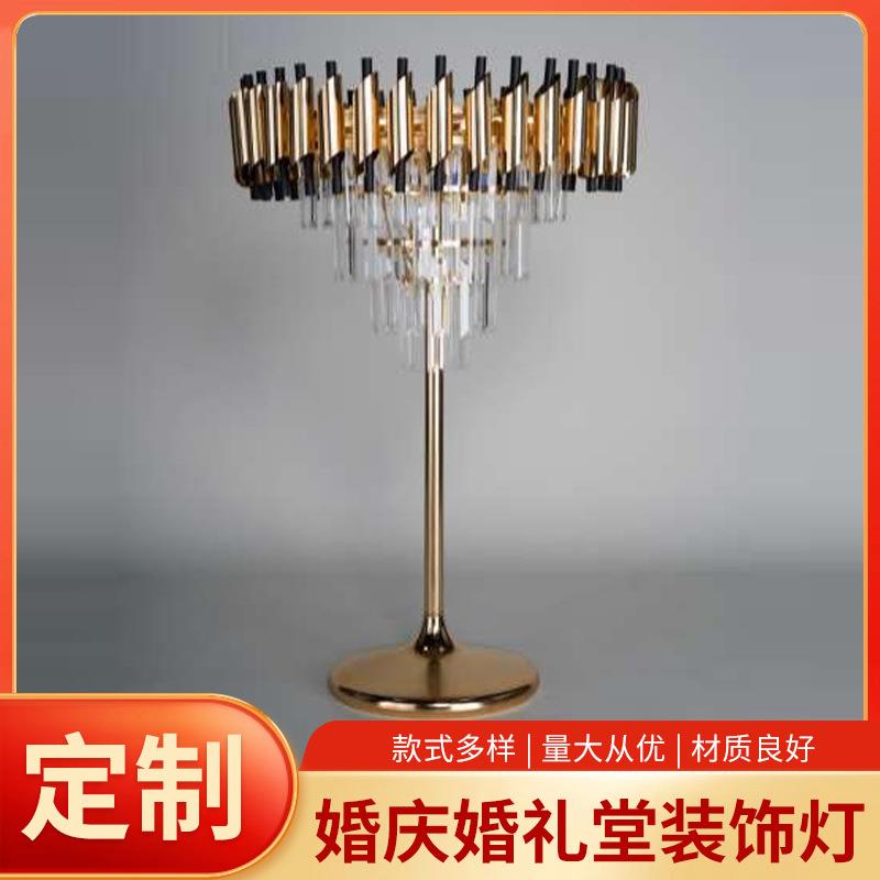 厂家直供婚庆装饰灯摆件仿真烛台蜡烛水晶摆件婚礼场景布置装饰灯