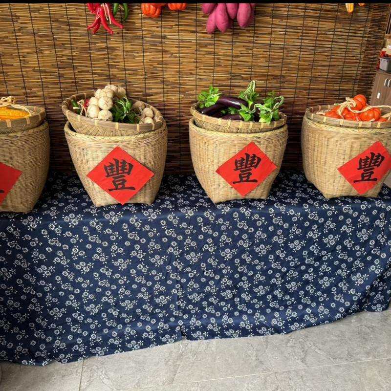 G2K成列展示竹编箩筐饭店明档超市果蔬陈列篮竹编
