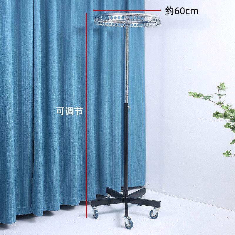 落地晾衣架挂衣架移动不锈钢单面可圆形带轮服装展示架服装店家用
