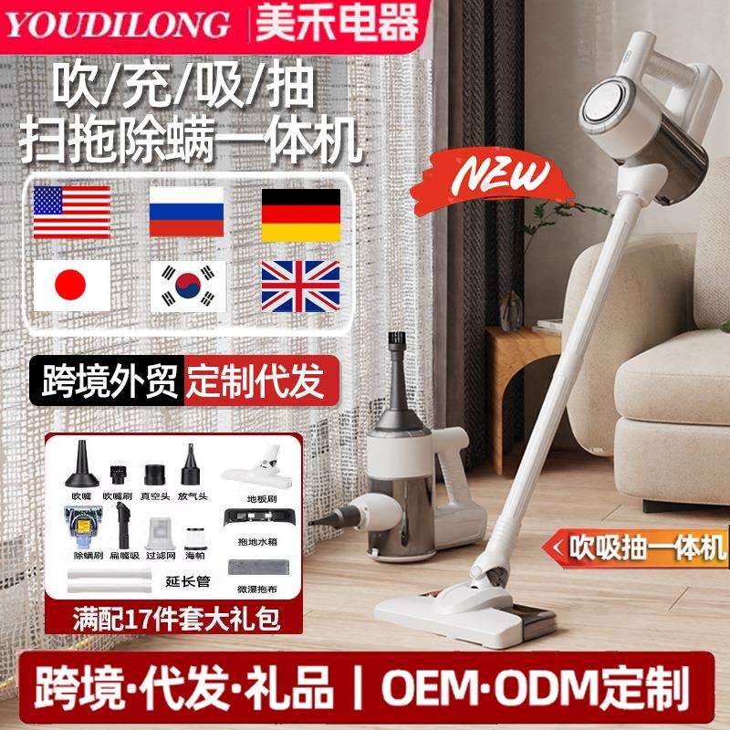 跨境无线吸尘器家用大吸力强功率手持小型猫毛拖地吹吸一体吸尘机
