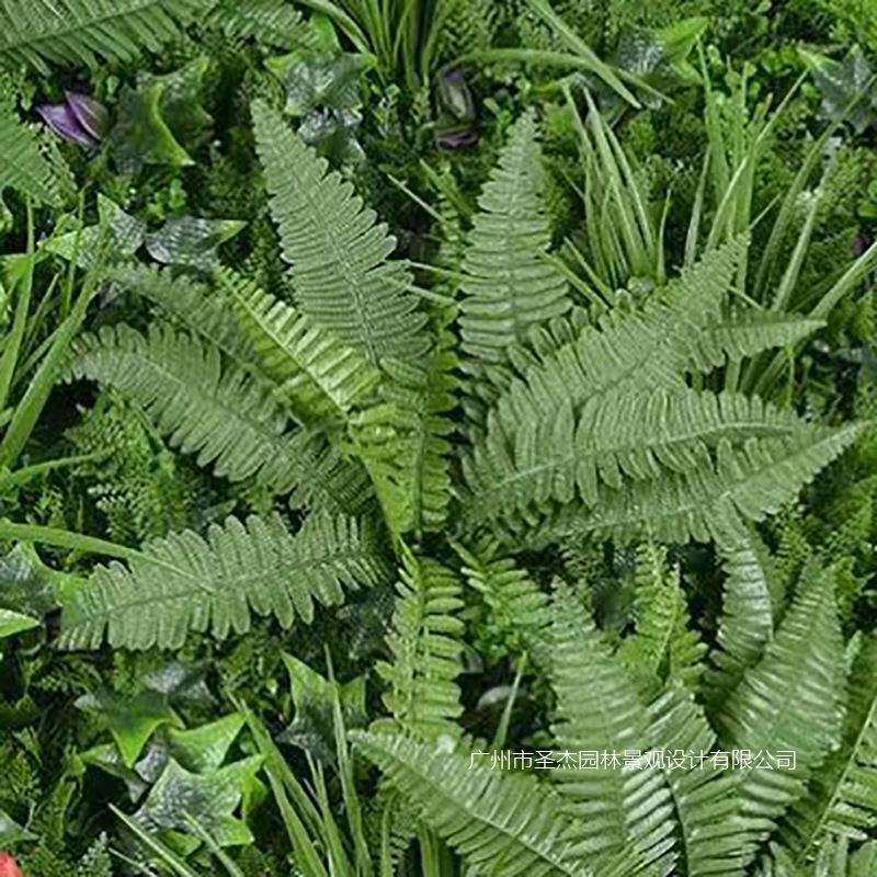 广州仿真植物墙 室内外墙体绿化仿真阻燃绿植墙装饰 绿色假植物墙