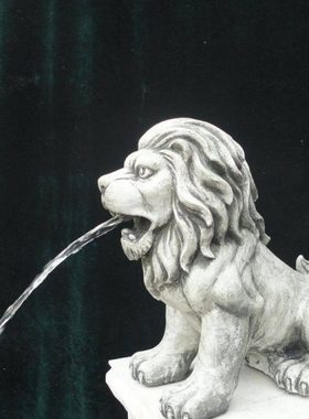 欧式玻璃钢人物雕塑艺术品客厅户外落地摆设可定制作狮子流水喷泉