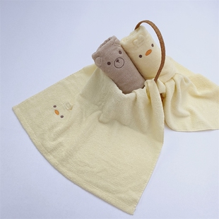 50*100cm儿童洗澡浴巾纯棉可爱家用裹巾成人大毛巾柔软吸水双线圈