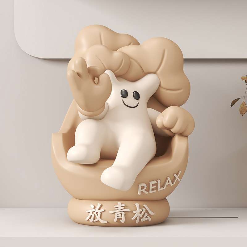 放青松情绪稳定神器可爱电视柜酒柜小摆件办公桌面解压装饰品