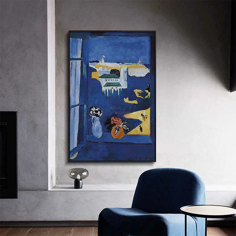 抽象的世界 马蒂斯后现代玄关装饰画蓝色民宿挂画酒店艺术壁画