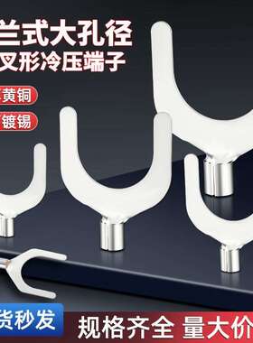 法兰跨接线端子叉型铜鼻子UT6/10/16-10/12/14/16/20/22/24/26/28