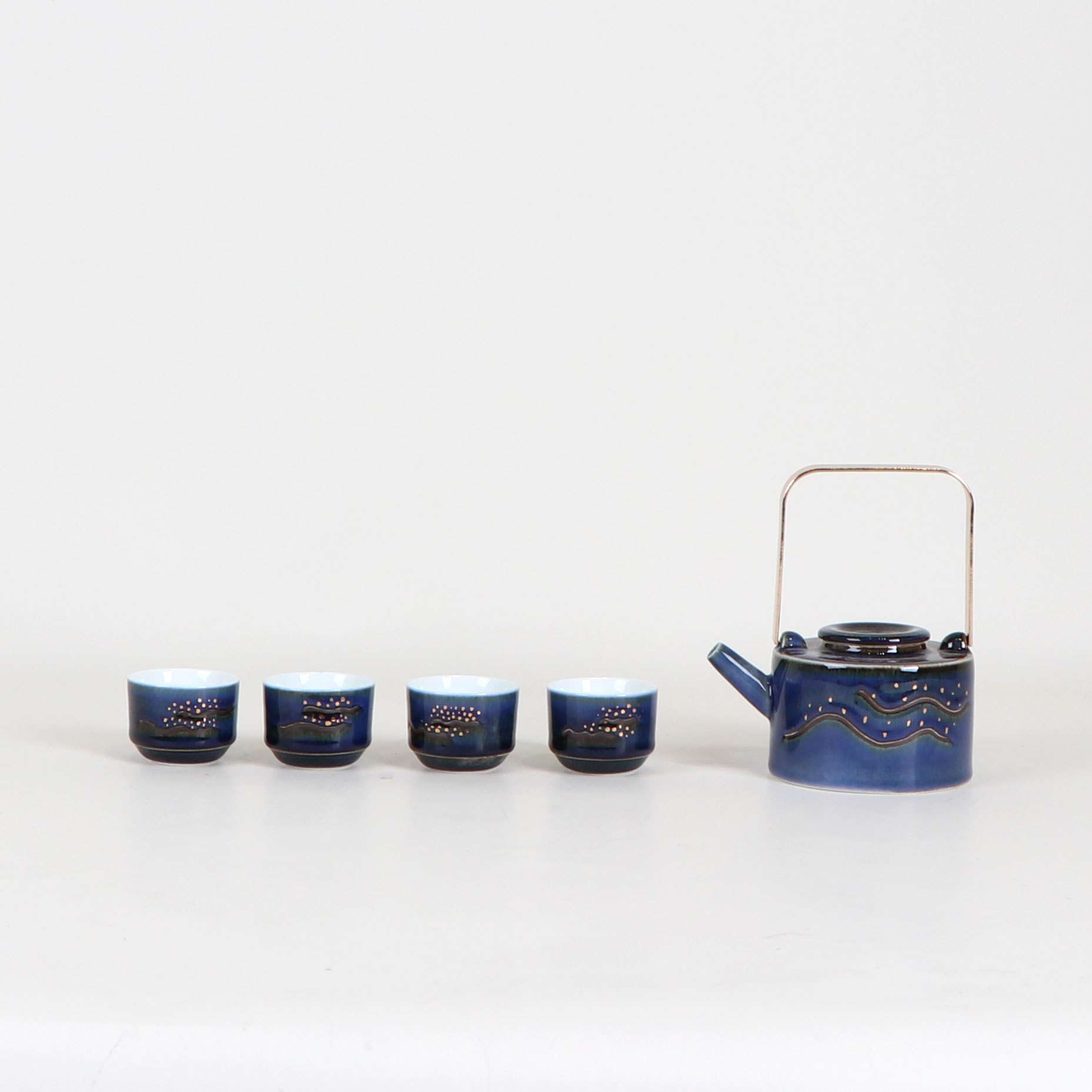 新中式日式陶瓷茶具套装禅意茶壶茶盏托盘样板房客厅软装饰品摆件