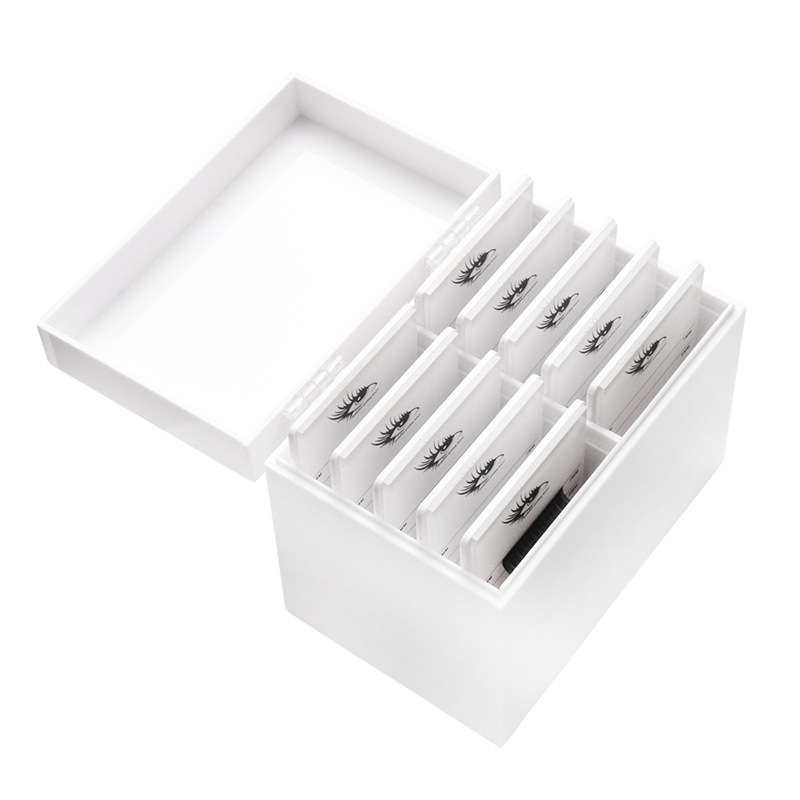 嫁接睫毛工具睫毛防尘收纳盒大眼睛十层带刻度收纳箱美睫工具
