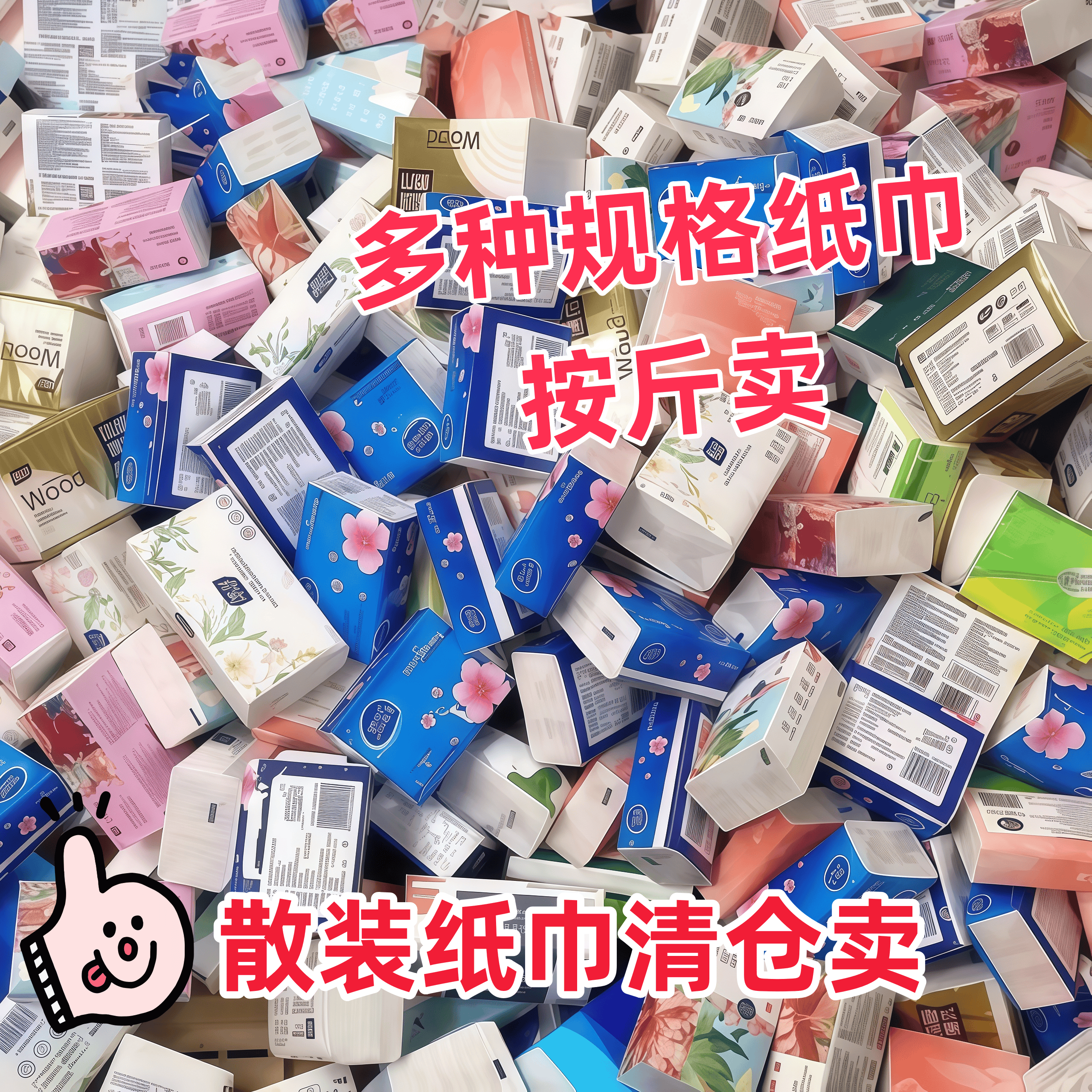 各种品牌规格抽纸卷纸特价卫生纸散装家庭实惠店铺会员专属50分