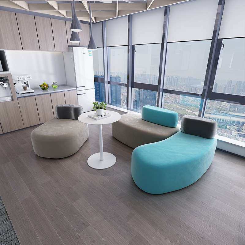 商场大厅民宿酒店售楼处别墅休息区异形布艺休闲办公室沙发凳组合