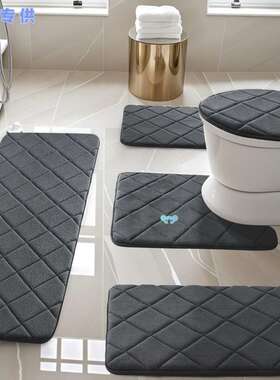 Bathroom Rug Set 5 Piece Soft Non Slip Memory Foam地毯套装