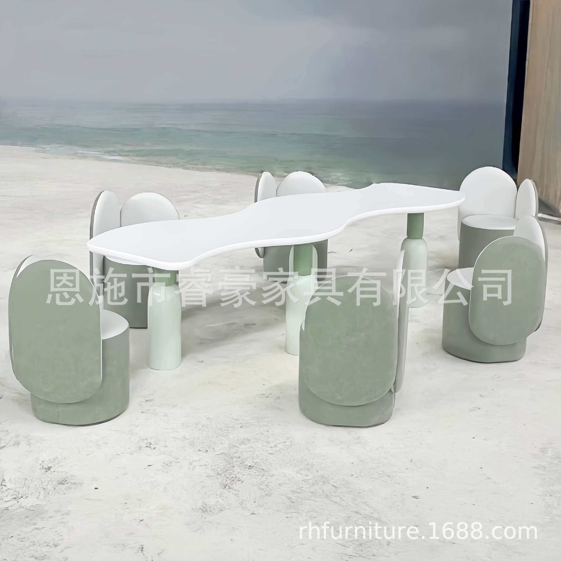 ZDH新款儿童区桌椅组合时尚小朋友娱乐学习家具架空层手工美工桌