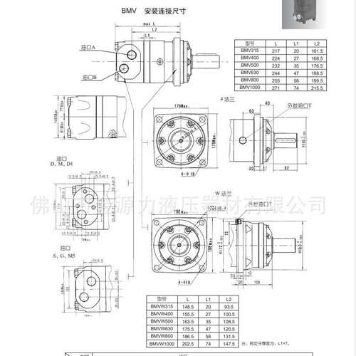 BMV-315-4AD摆线液压马达 大扭矩低速高功率