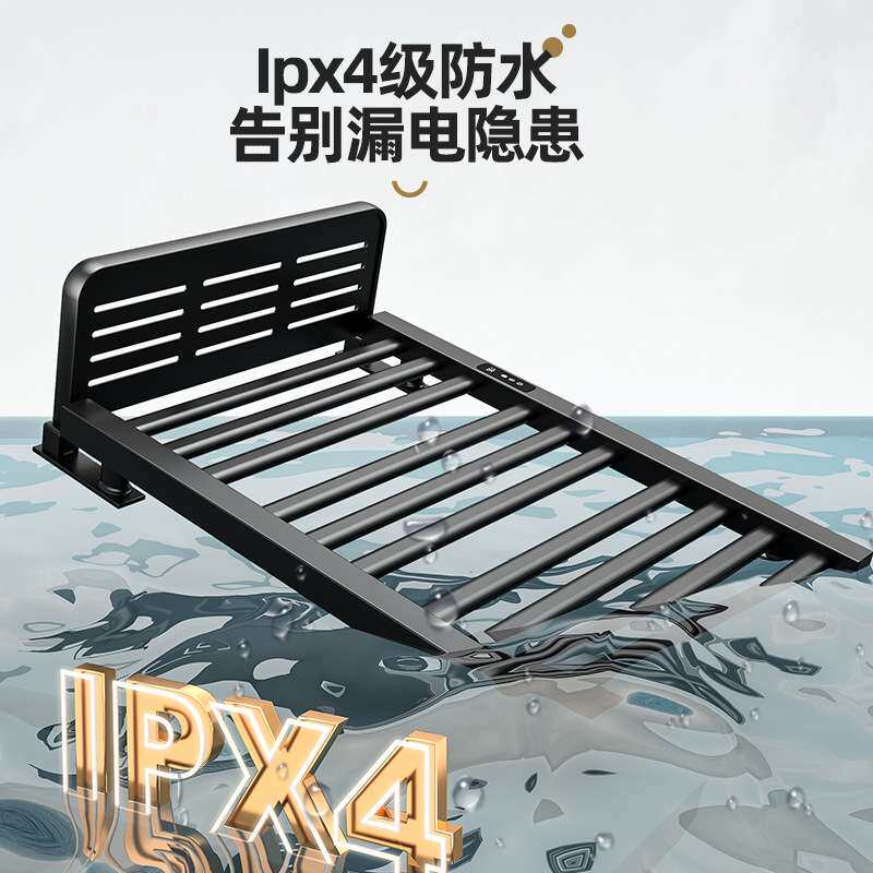 外贸跨境工厂代发智能电热毛巾架碳纤维电动烘干架子铝合金免打孔