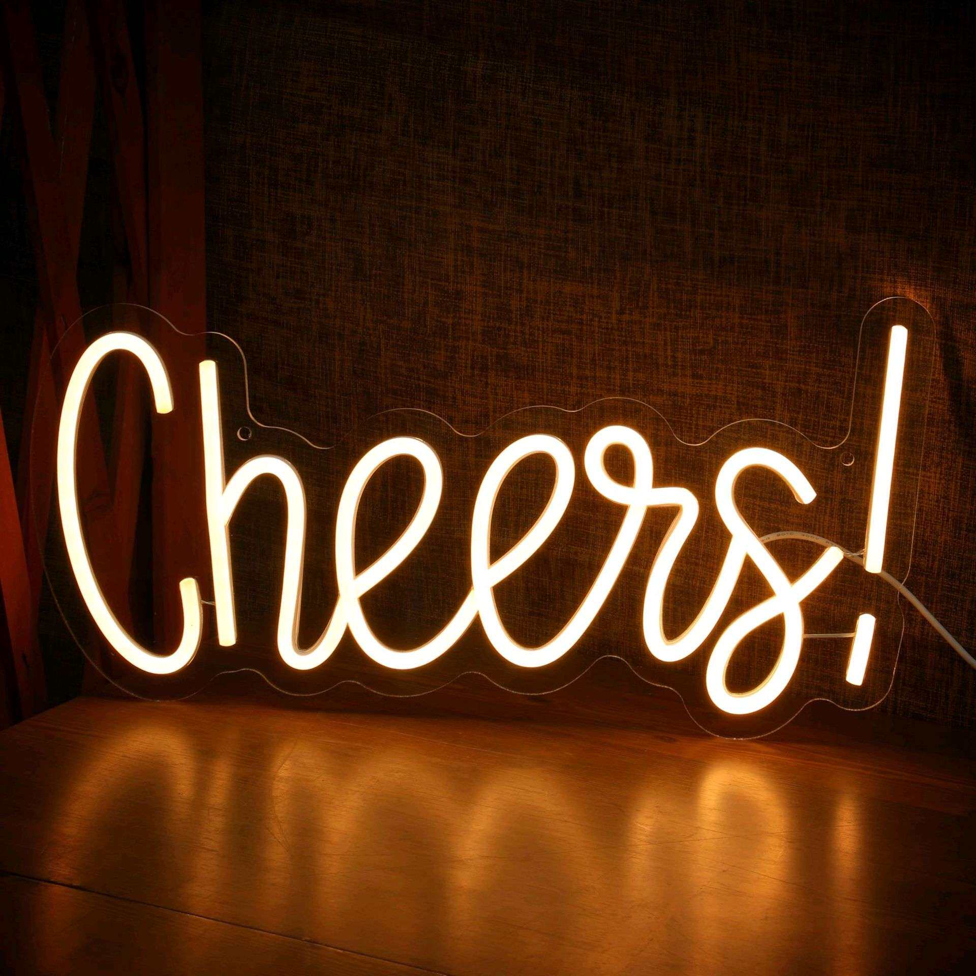 酒吧精酿啤酒霓虹灯室外吧台装饰灯干杯酒杯鸡尾酒灯造型灯发光字